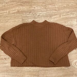 American Eagle Brown Cropped Sweater